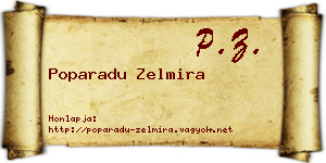 Poparadu Zelmira névjegykártya